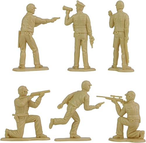Miniatura 7 de Tim Mee Toy SWAT - Figuras de policía de plástico para hombre, 24 figuras de policía color marrón y verde OD fabricadas en Estados Unidos