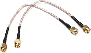SMA Cable, RFAdapter 2-Pack 0.5ft 15cm SMA Male to Male RF Coaxial Coax Cable RG316 Antenna Extender Adapter Jumper