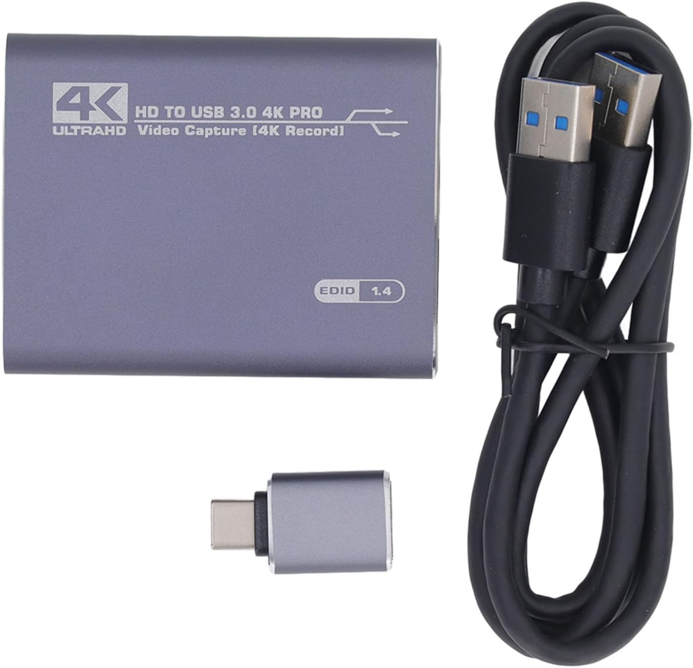4K Video Card Professional USB3.0 HD Multimedia Interface Sound Video Card for for PC Digital SLR, 4K Card for Streaming