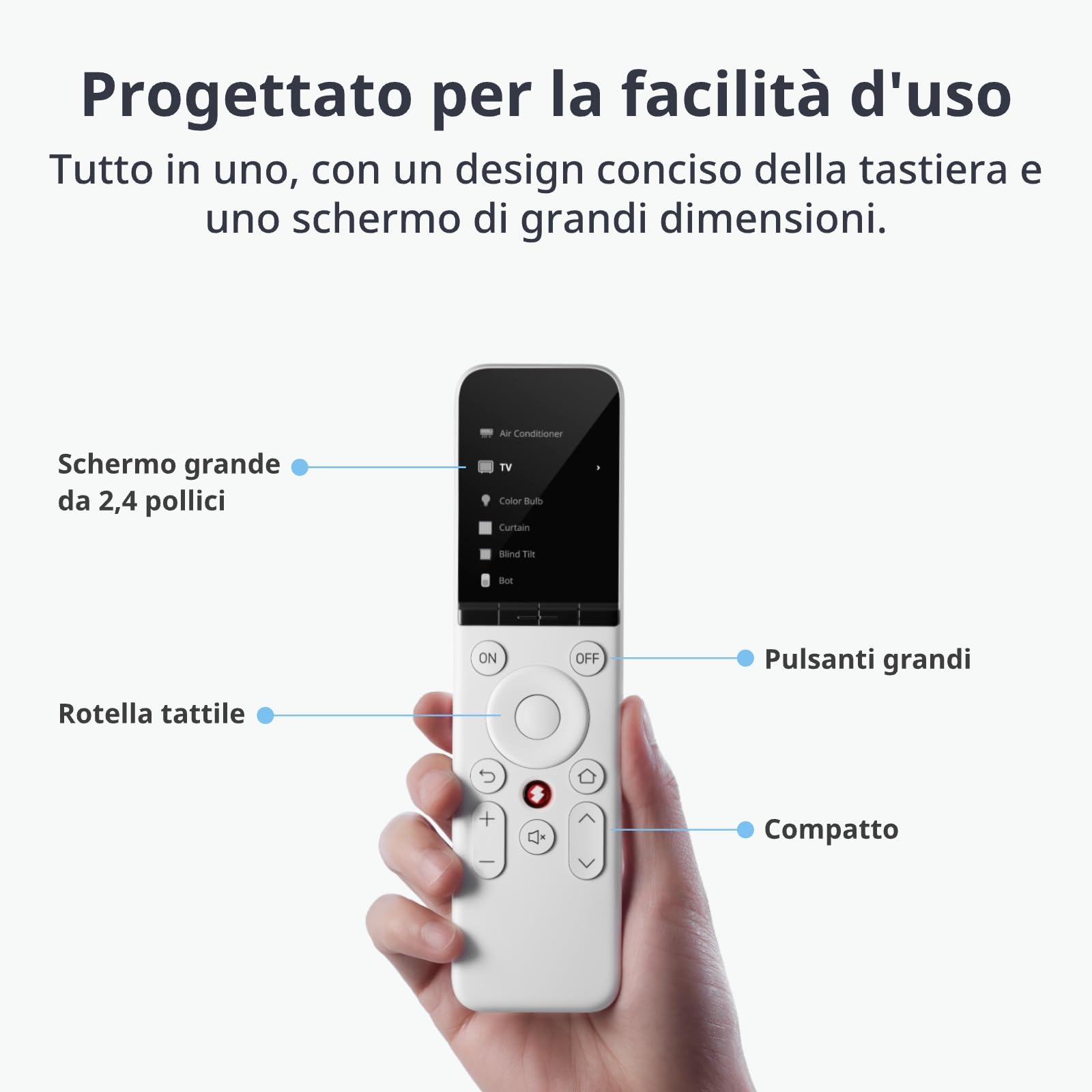 Telecomando universale SwitchBot Hub Mini MSS, telecomando intelligente tutto in 1 con APP personalizzabile, controllo 50 dispositivi IR/Bluetooth, compatibile con TV/AC/Apple TV/SwitchBots e altro