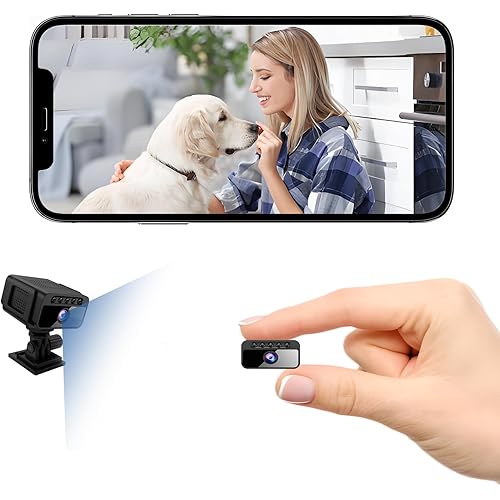 2026 Mini Security Camera 4K HD WiFi Wireless Home Tiny Cameras Nanny Cam with Motion Detection, Night Vision, App Control & SD Storage, Wide Angle, Can No Need WiFi Cams for House Pet Indoor Outdoor