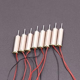 2Pcs 4x12mm Coreless Motor DC 3.7V 60000RPM High Speed Hollow Cup Strong Magnet Micro Motors for RC Helicopter Aircraft