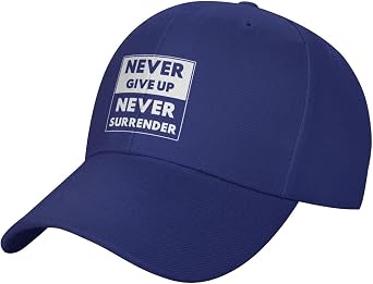 Never Surrenders Baseball Cap Black Twill Dad Hat Adjustable Low Profile Sport Trucker Hat Unisex
