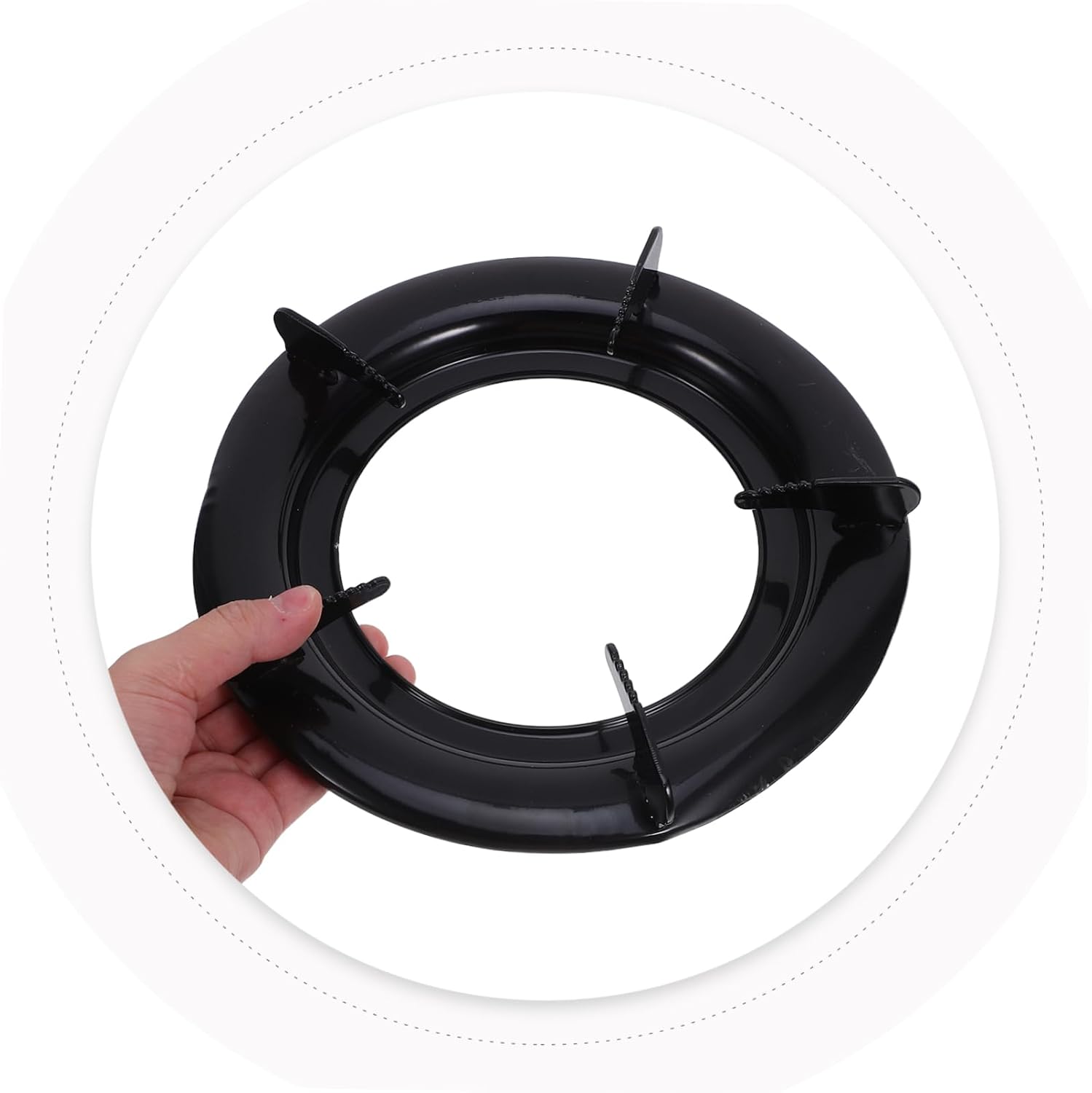 Zerodeko 3Pcs Iron Wok Rings Gas Stove Burner Grates Stable Slip Wok Support Racks for Kitchen Cooking Reusable Pot Holder for Daily Use