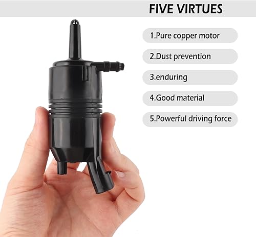 Miniatura 4 de Bomba de limpiaparabrisas de automóvil, OEM # 385-232316A, bomba de limpiaparabrisas compatible con Chevy Silverado, Impala, GMC Sierra, Cadillac,