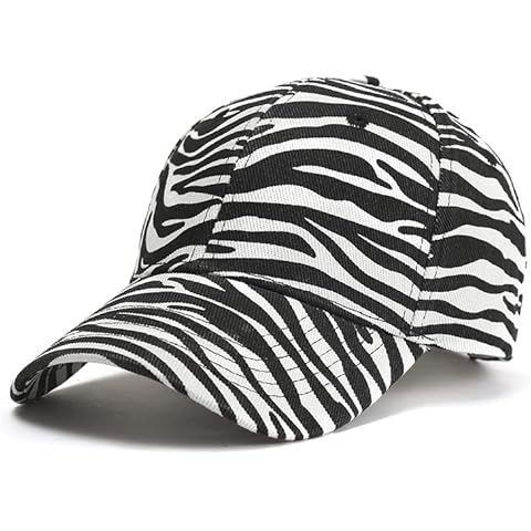 VALICLUD Gorra de béisbol de rayas de vaca con estampado de cebra Cover