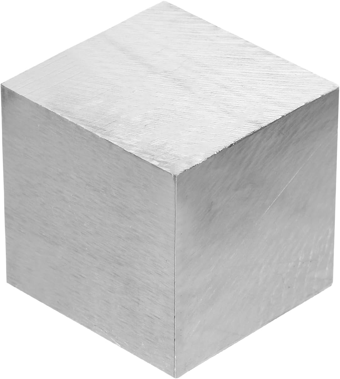 PATIKIL 50x50x50mm Steel Bench Block, Steel Block Metal Bench Block No Holes Matched Hardened Steel Flat 123 Blocks Precision Ground Milling for Jewelry Making Stamping Tool, Square