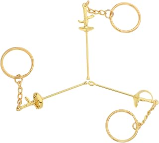 3 Pack Metal Fencing Keychain Keepsake for Sports Fans and Enthusiasts