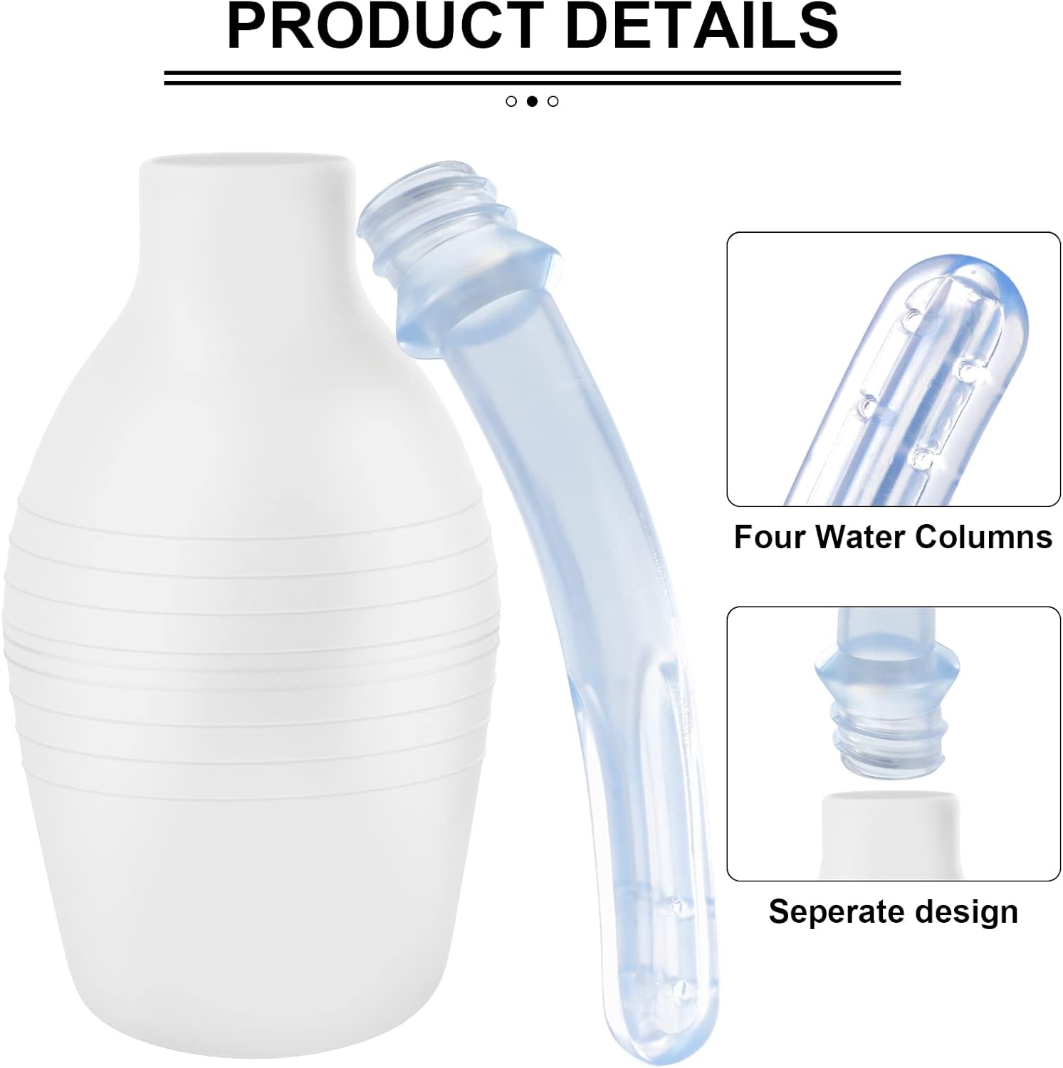 RANEU Enema Bulb Kit with Lube Anal Douche Superior Materials Douche for Men Women