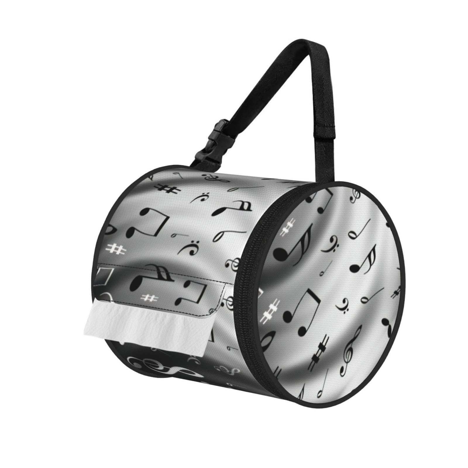Music Notes Print Print Fashion Tissues Organizer Box, Hanging Tissue Holder For Purse Coins For Car Office Daily Outing