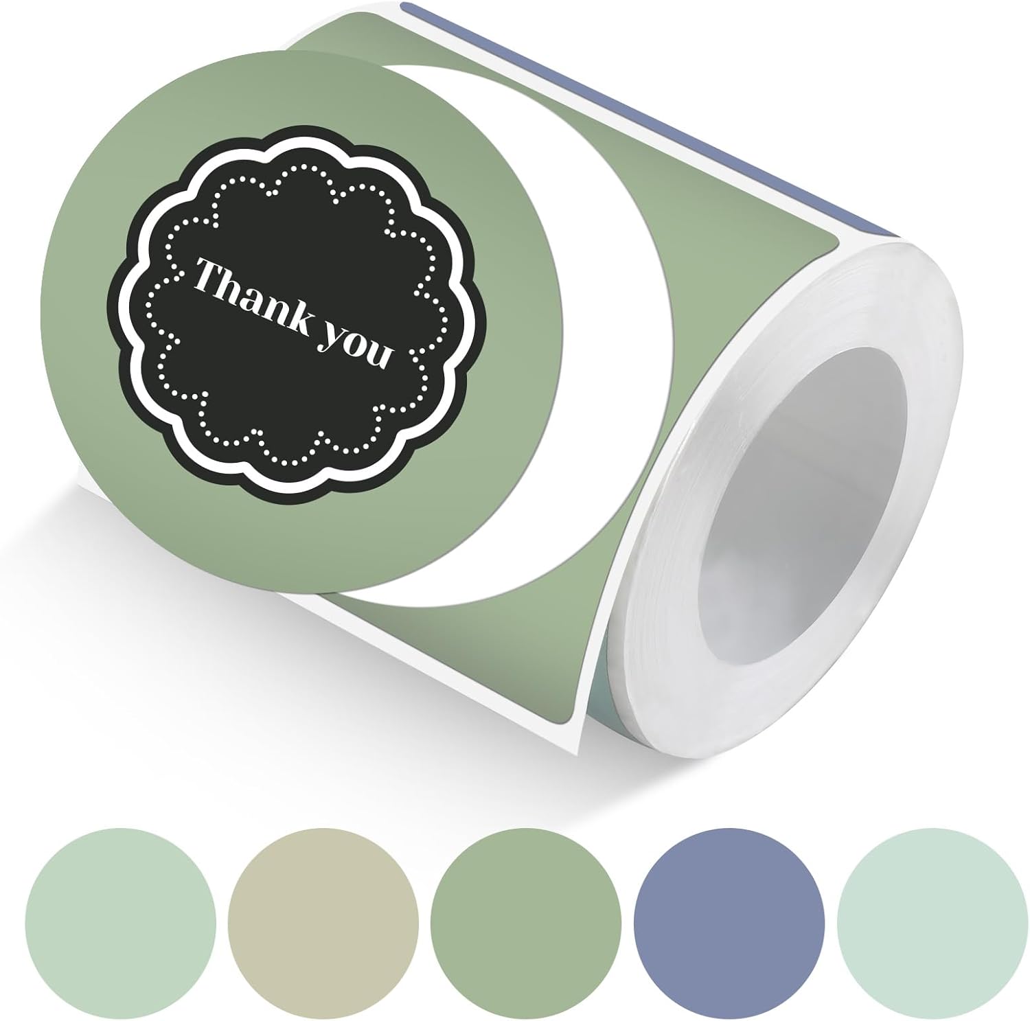 250Pcs Circle Thermal Sticker 2 InchC ircle Direct Thermal Stickers 5 Colors Self Adhesive Printer Decals Multipurpose Labels Roll Stickers Round Direct Label for Candle Baking DIY Name Tag