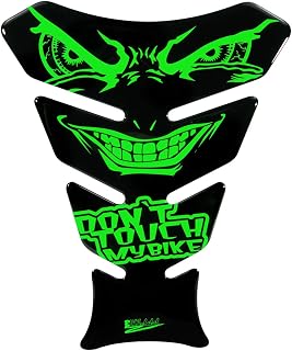 BIKE-label 502880-VA - Protector para depósito de moto con ojos malvados y ojos malvados, color verde neón
