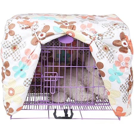 Amazon Gannbarou ペットサークルカバー 鳥 猫 犬 兎 ケージカバー 前開き 犬猫用 大中小型犬 保温防寒 安眠 通気 シール空間 虫よけ 風よけ 日よけ 雨よけ 雪よけ 簡単取り付け 折りたたみ 収納便利 取り付け簡単 花柄 かわいい 洗える Xxl Gannbarou