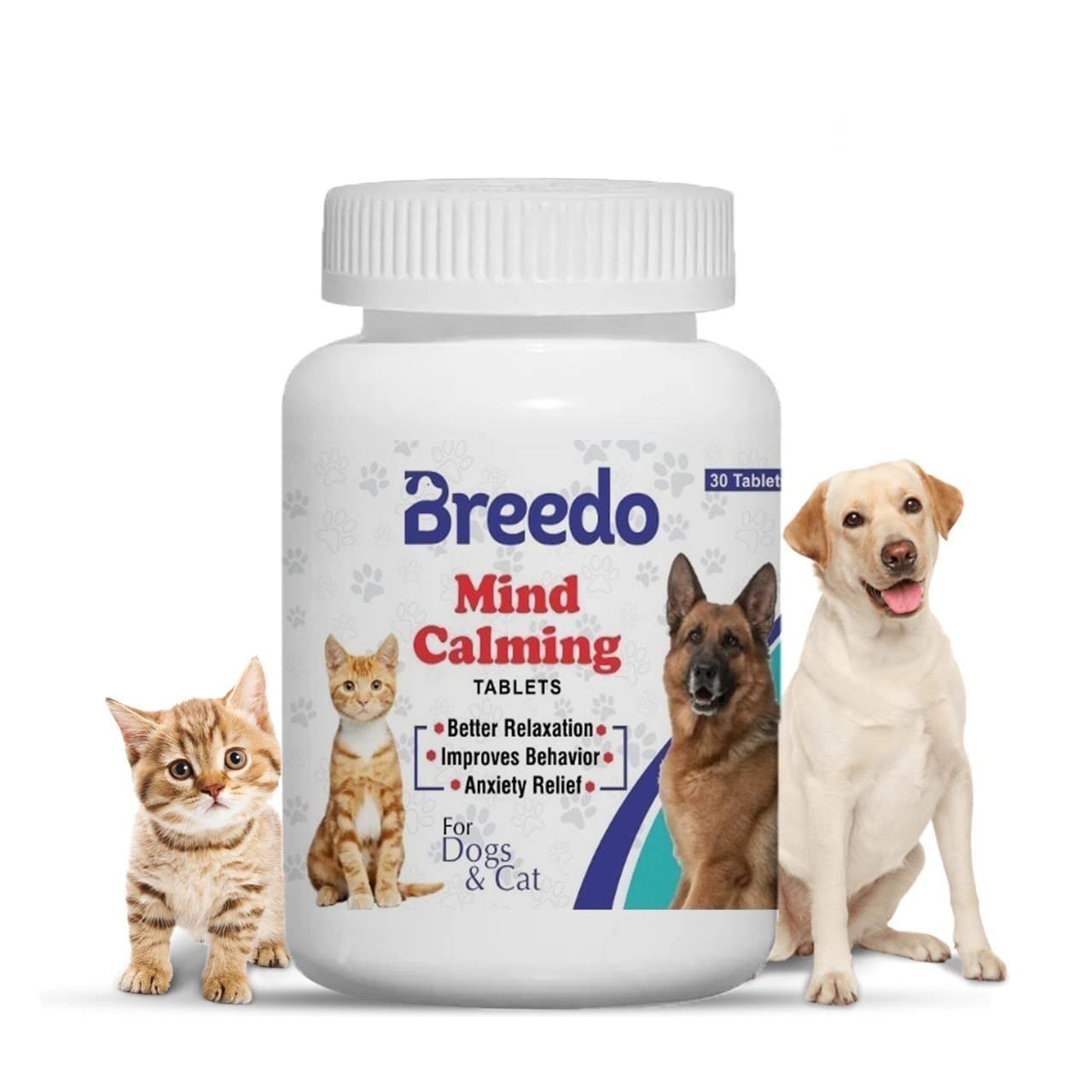 Breedo Calming & Better Relaxation Tablets for Dog and cat with 18+ Natural Extracts- 30 Palatable Chewable Tablets | for All Age Group (B0BRJMXFNZ) Amazon Price History, Amazon Price Tracker