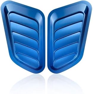2025 Car Hood Decoration Realistic Air Outlet Design Simulation Air Vent Fake Air Intake Body Creative Durable Pasted Leaf Board(Blue)