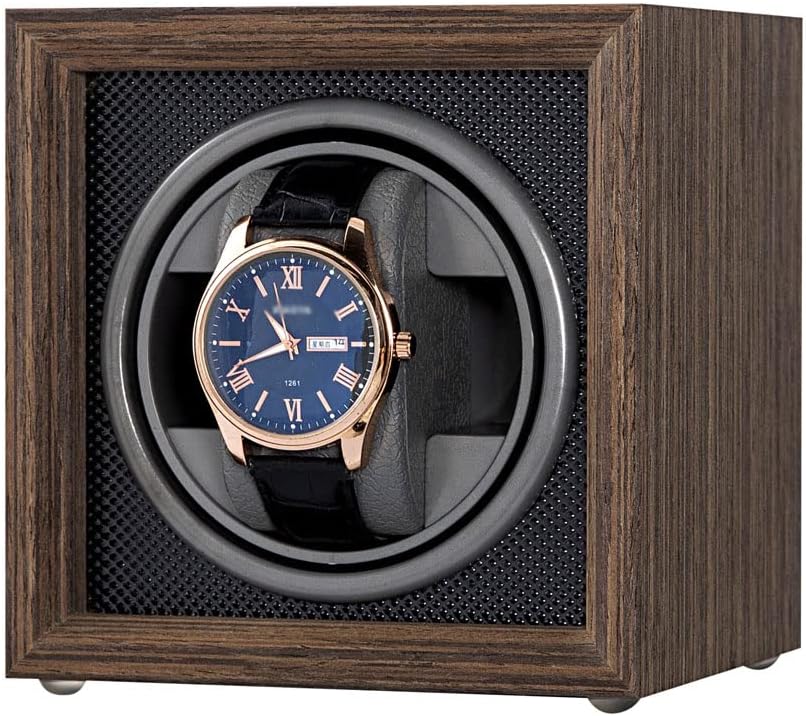 HoneytecsUSB Mechanical Watch Automatic Winding Up Box Mini Watch Winder Holder Shaker Display Storage Organizer