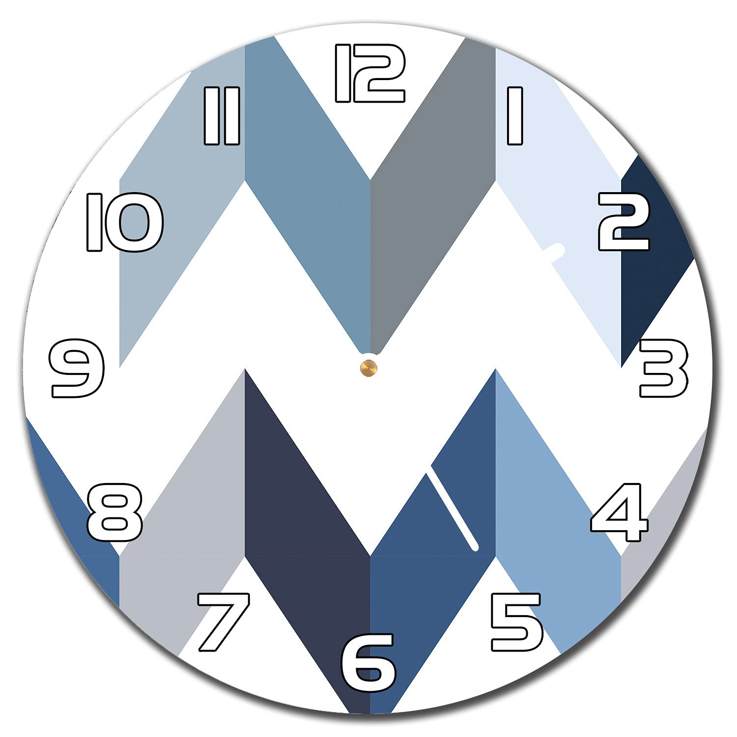 Horloge en verre Coloray motif Chevron pour sublimer la décoration de votre cuisine