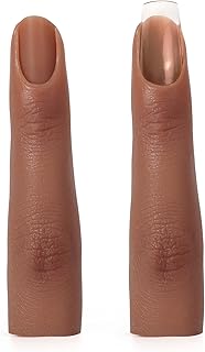 2 dedos de práctica de silicona para uñas acr...