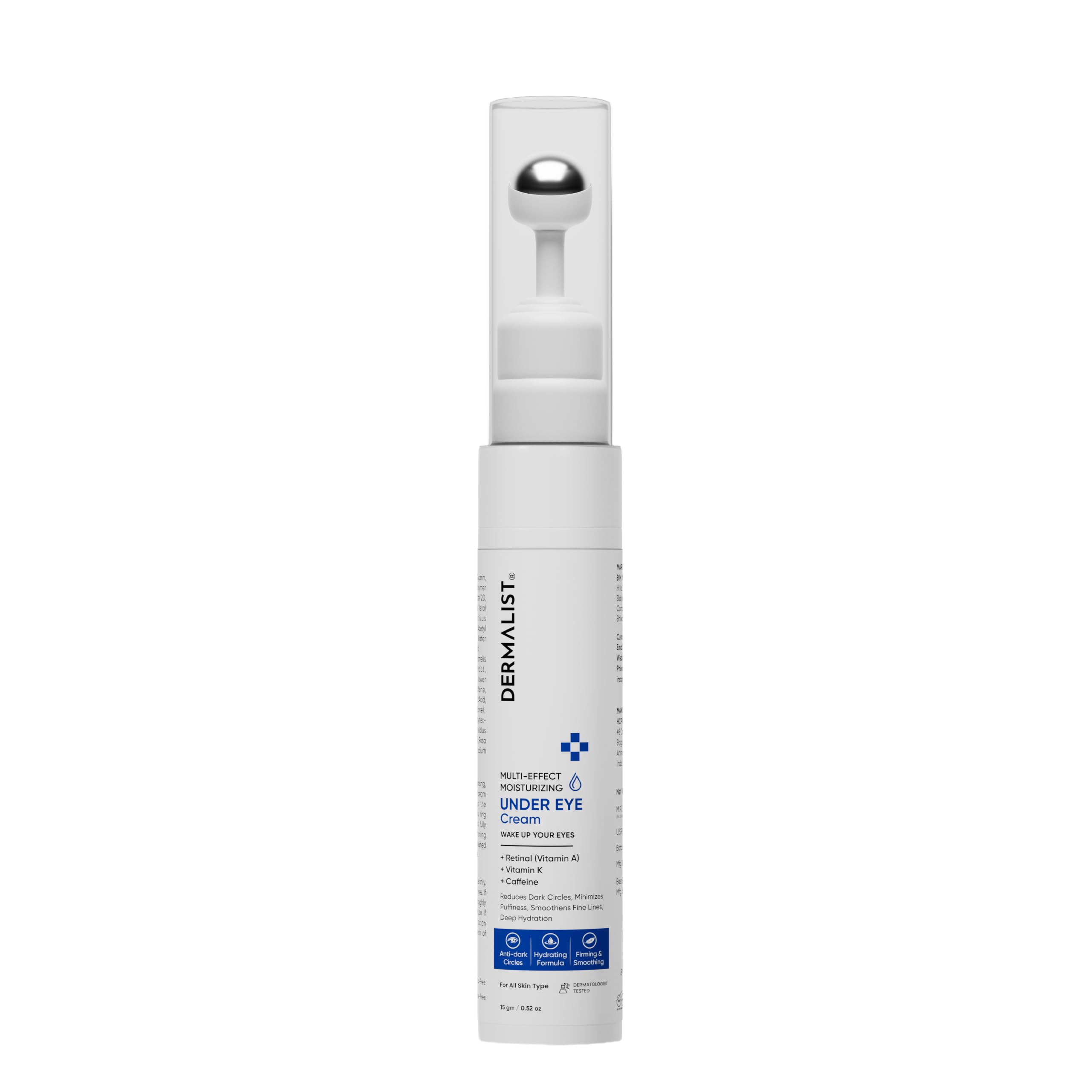 Dermalist Multi-Effect Moisturizing Under Eye Cream | With Retinal, Vitamin K & Caffeine | Reduces Dark Circles, Puffiness, Fine Lines & Wrinkles | For Men & Women | 15 gm-image-35