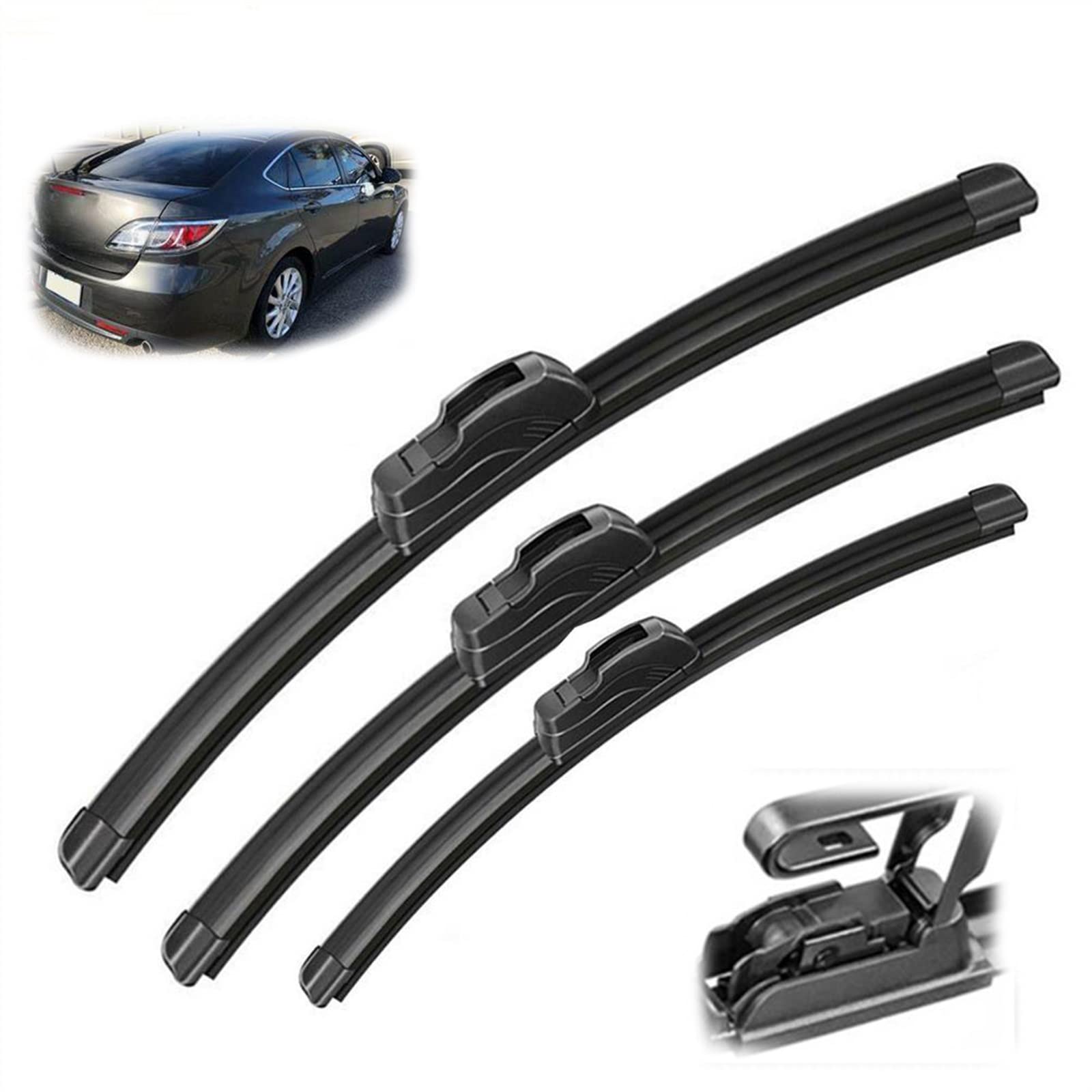 Pare-brise d'essuie-glace de voiture Mazda 6 GH1 hayon balai fenêtre avant arrière 2007-2012
