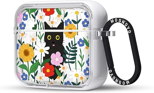 Miniatura 71 de MOSNOVO Funda protectora transparente para AirPods Pro 3, con anillo de metal duro de lujo de doble capa a prueba de golpes, diseñado para AirPods