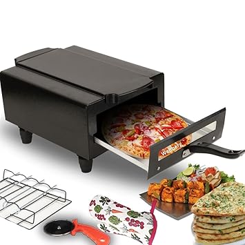 Wellberg Electric Tandoor with Stainless Steel Heating Element, Heavy-Duty Construction, Lightweight, for Grilling, Baking, and Roasting (14INCH)