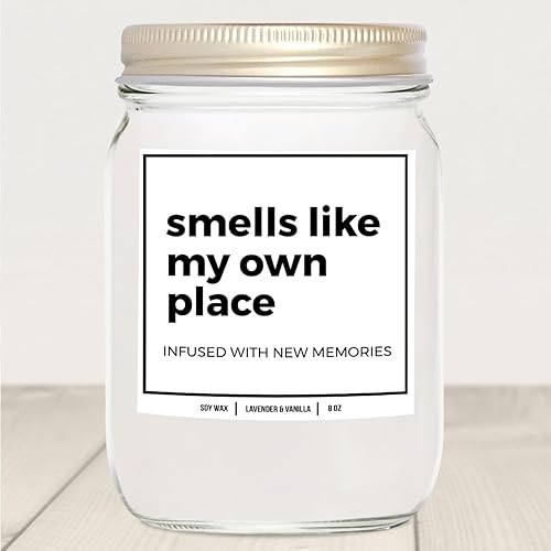 Miniatura 5 de YouNique Designs Smells Like My Own Place - Vela de 8 onzas, velas de inauguración de la casa, regalos de inauguración de la casa para regalos de