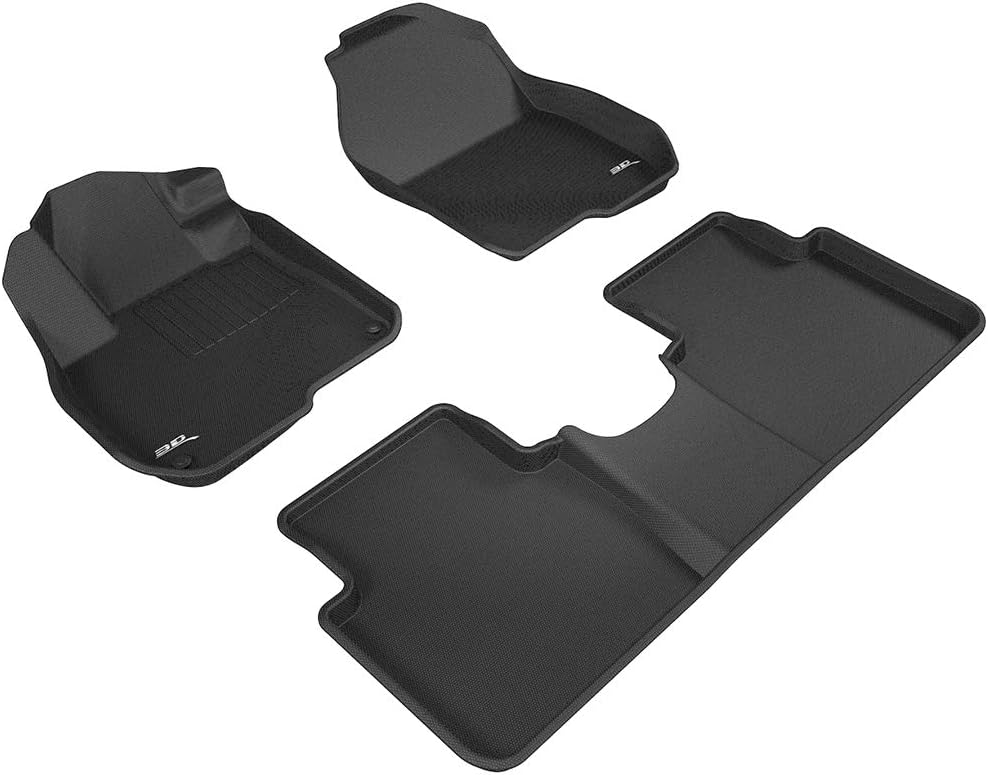 3D MAXpider Alfombrillas para todo tipo de clima para Honda CR-V CRV 2017-2022 de ajuste personalizado serie Kagu 1 y 2 fila negro