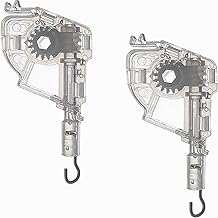 2pcs 2" Low Profile Wand Tilter Mechanism with 7/32" Hexagon Shaped Gear Hook Connection for Low Rail Horizontal Wood and Faux Wood Blinds headrail