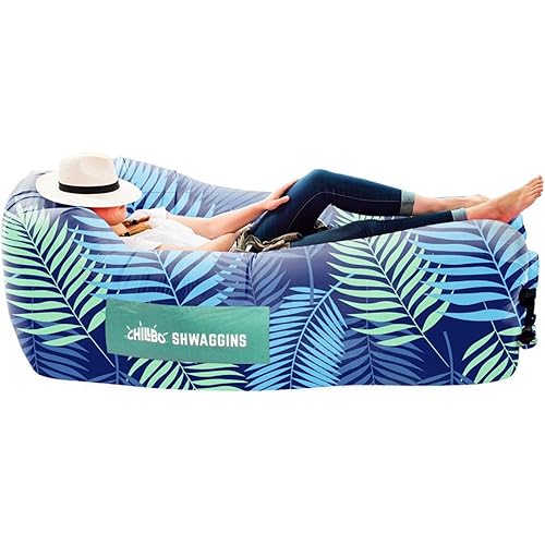 Chillbo Shwaggins Inflatable Couch – Cool Inflatable Lounger Easy Setup Inflatable Chair is Perfect for Beach Gear, Camping Fun and Festival Accessories
