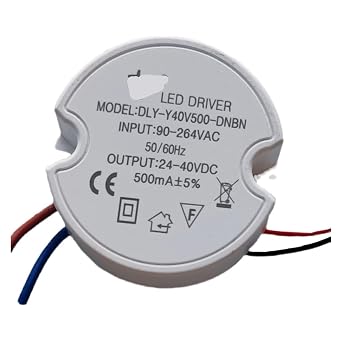 LED Driver Constant Current Power Supply 20W Rectifier 24W Round driverq Ballast 30W Waterproof Starter(24W/600ma/24-40V)