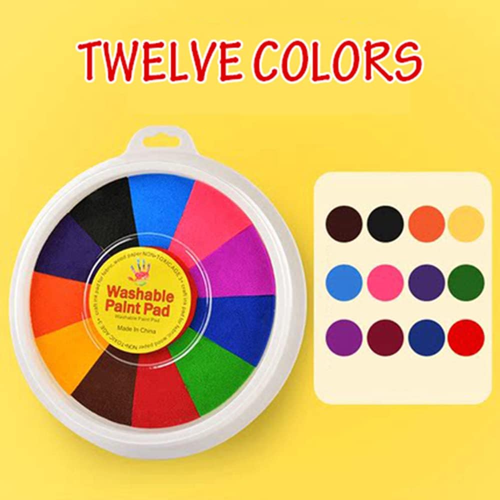 Funny Finger Painting Kit finger paint Washable Kids Paint Paint for Kids Finger Paint for Toddlers Non Toxic Washable Children's Paints Painting Supplies for Drawing 12 Colors with Painting Book : Toys & Games