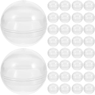 ガチャガチャカプセル 収納用丸型カプセル 65mm 透明プラスチック製 50個 | スナップ開閉式 展示用 梱包用 結婚式用 誕生日パーティー用 クリア仕様 滑らかな表面