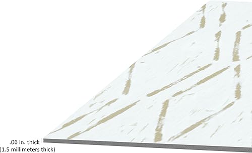 Miniatura 57 de Achim Home Decor - Azulejos de vinilo autoadhesivos retro de 12 pulgadas, 20 azulejos de 12 x 12 pulgadas, patrón de borde, despegar y pegar, suelo