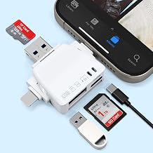 SD Card Reader for Phone Pad - USB C USB3.0 Multi Card Reader for SD/TF Card+USB OTG+Type C Audio Adapter/Charging Digital Camera Card Adapter for Phone15/14/13/12,Samsung,PC Plug & Play