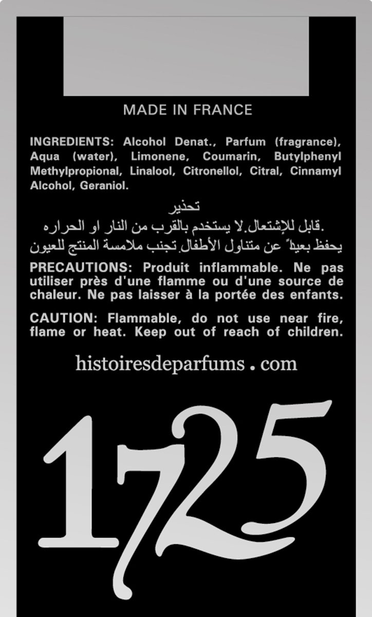 Histoires de Parfums 1725 Eau De Parfum Spray,4 Fl Oz