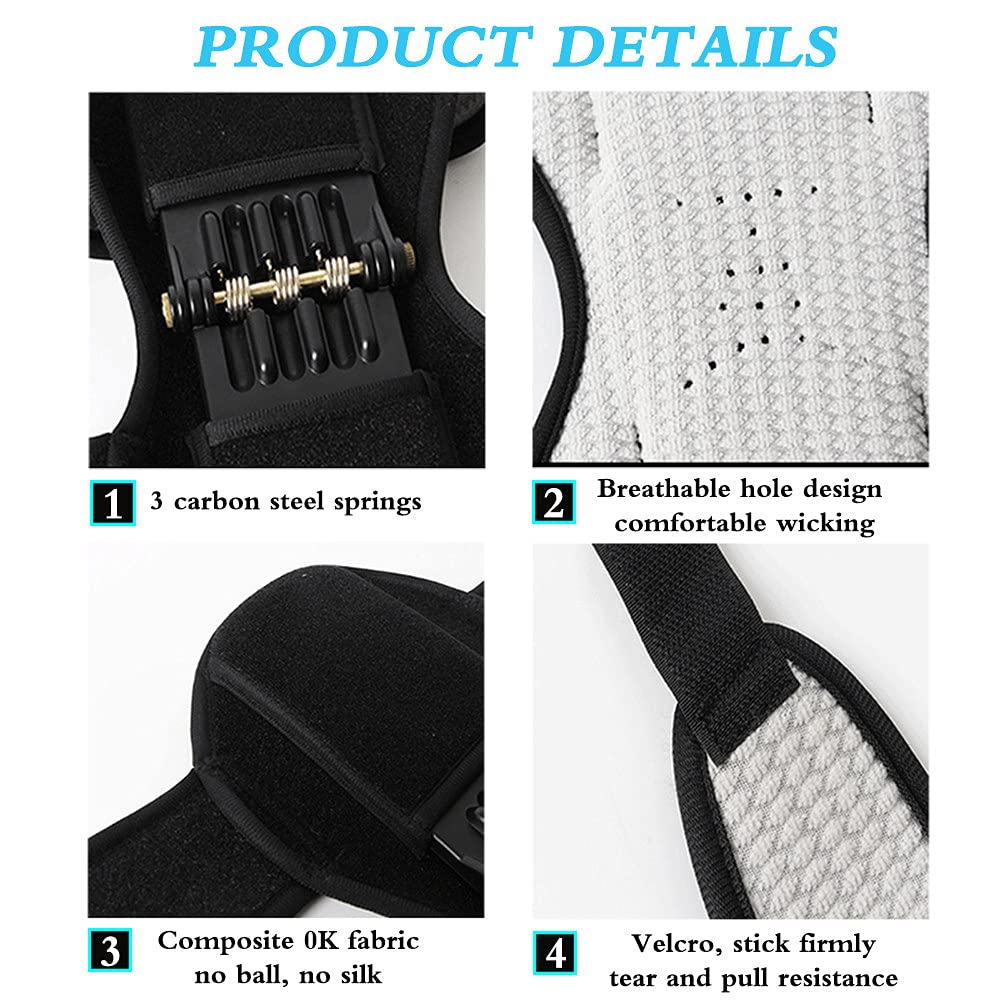Federbelastete Kniebandage,Kniebandage,Kniebandage in Übergröße für Arthritisschmerzen und Unterstützung,Kniebandage zum Laufen,Wandern (1 Paar),3spring