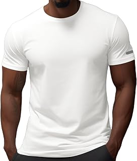 YumiDay Mens Workout Shirts Dry Fit Fitted, Mens Gym Shirt Quick Dry Running Athletic Fit Top Moisture Wicking T-Shirts