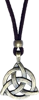 ASTER ALHELÍ - Collana Celtica Donna Uomo con Ciondolo Triquetra Nodo della Trinità in Argento Antico o Bronzo - Amuleto di Protezione - Collana Regolabile Idea Regalo (Bronzo)