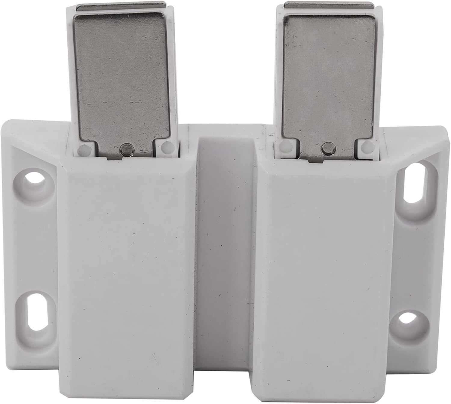 2X Stainless Steel Glass Door Pivot Hinge Double Magnetic Catch Set for 5-8mm Glass Door