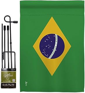 Copa America 2024 Brazil Flag Stand Set Bandera Para Brazilian Decor Garden Stake Pole FIFA Sports Fan Gifts World Cup 2026 Wall Tapestry Football Soccor League Patriotic Decorations Made in USA
