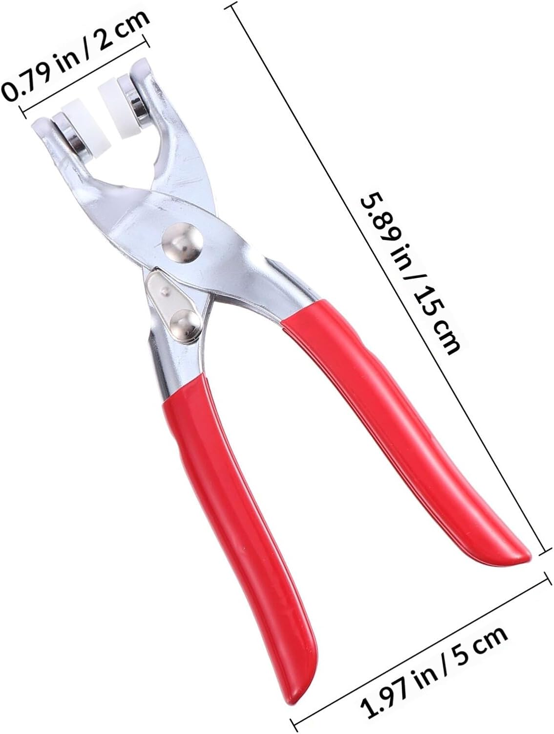 PRETYZOOM 10mm Solid 9.5mm Hollow Color Snap Fasteners Kit 100pcs with Snap Pliers Tool and Fabric Sample Strip for Sewing DIY Clothing Crafts