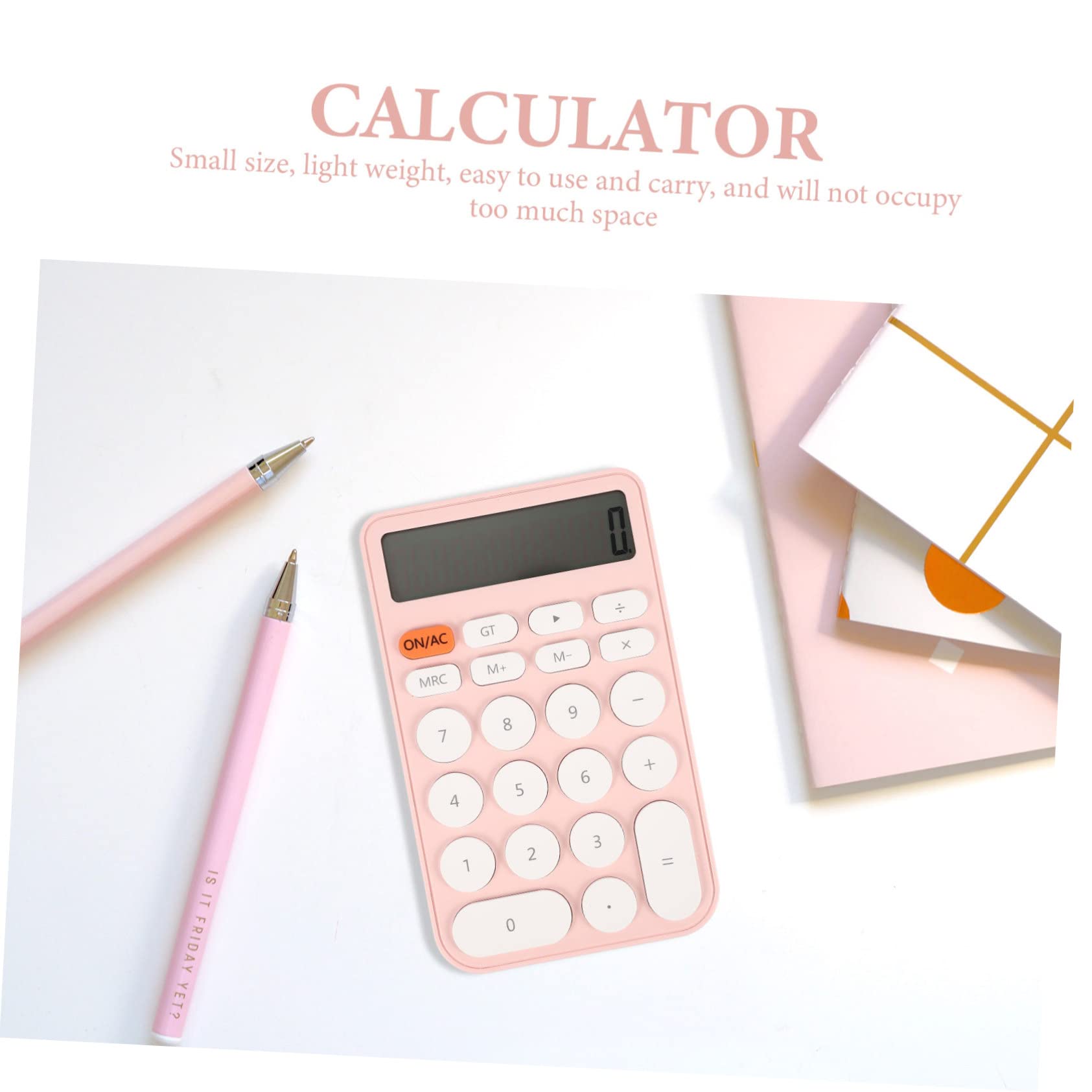 Operitacx 3pezzi Calcolatrice Portatile Colorata Per Studenti Calcolatrice Elettronica Tascabile Con Batteria Per Ufficio e Scuola Design Compatto e Leggero