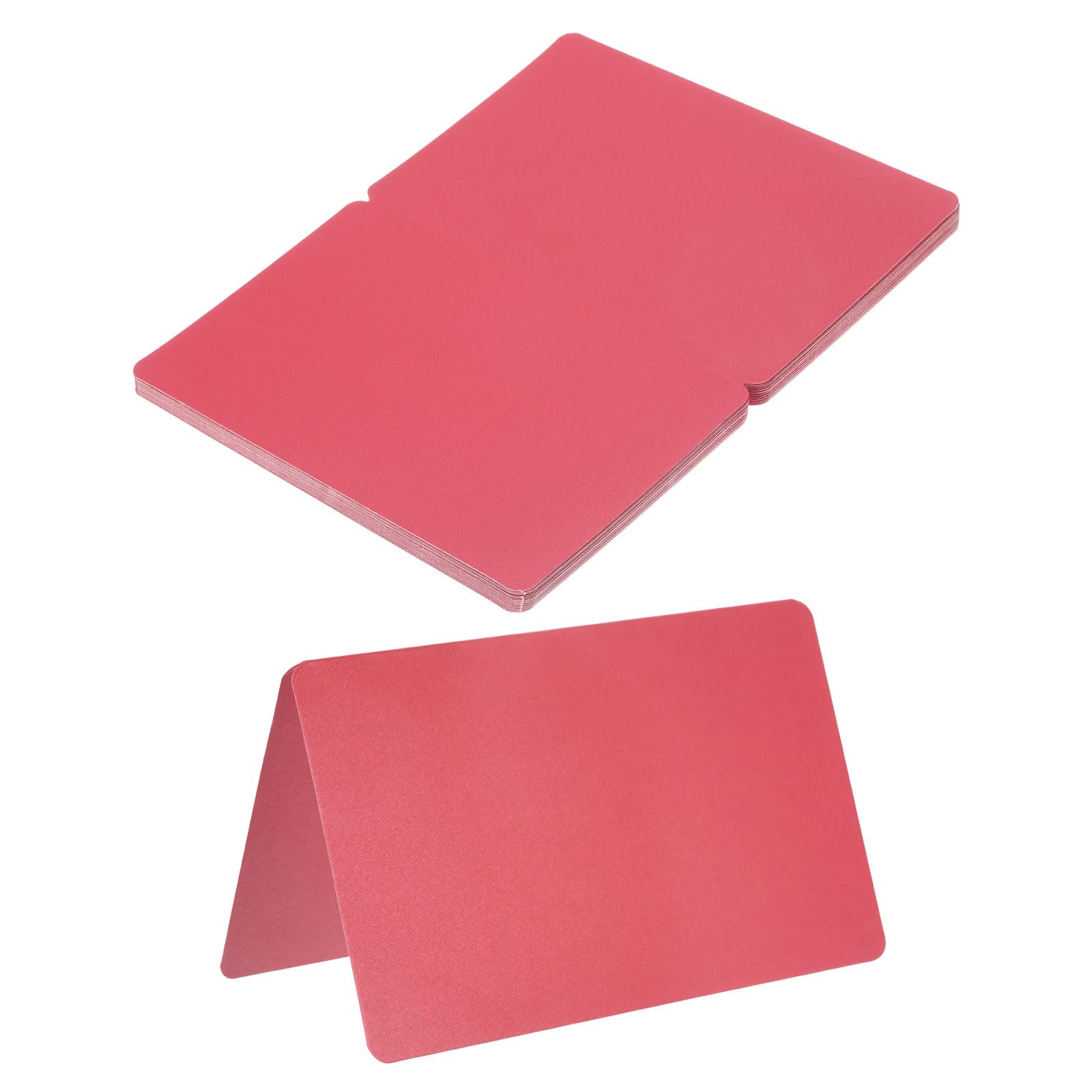 MECCANIXITY 20Pack Table Place Cards, Printable Place Name Cards for Table Setting Wedding Dinner Parties Events Reserved Seating, Pearl Red