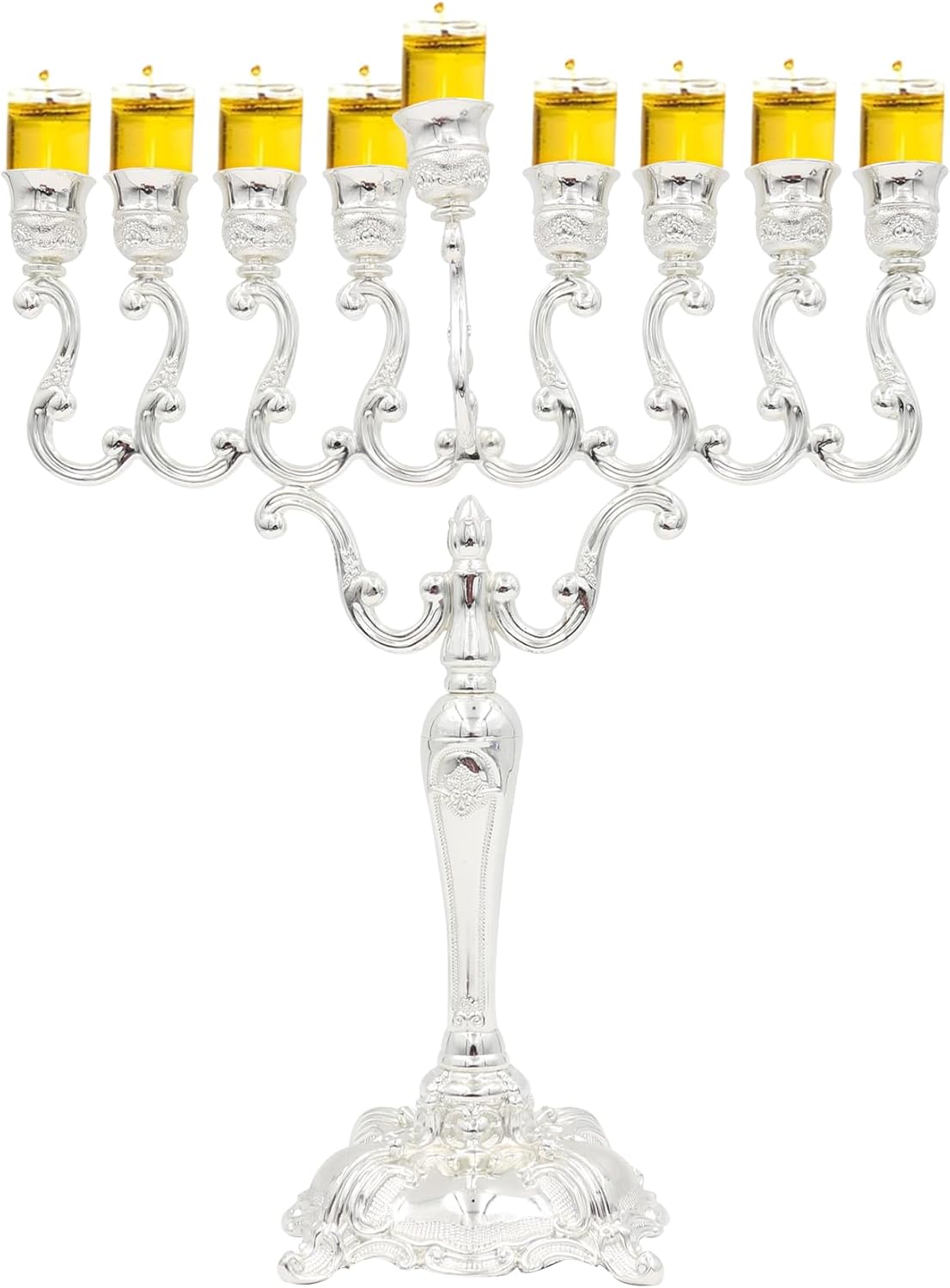 Majestic Giftware SilverPlated Chanukah Oil Menorah (MN