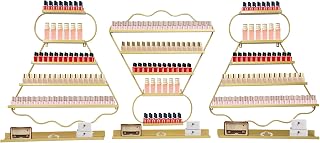 6PCS Metal Wall-Mounted Nail Polish Storage Racks, 5 Tiers Display Rack Lipstick Perfume Wall Shelf Essential Oil Organizer for Home Spa Nail Salon Shop