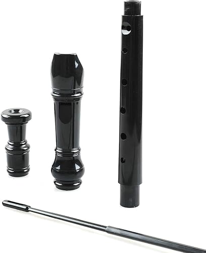 Miniatura 9 de Grabadora soprano Flauta descante de 8 agujeros, clarinete ABS, estilo alemán, flauta aguda, llave C para niños con tabla de dedos, instrucciones 3