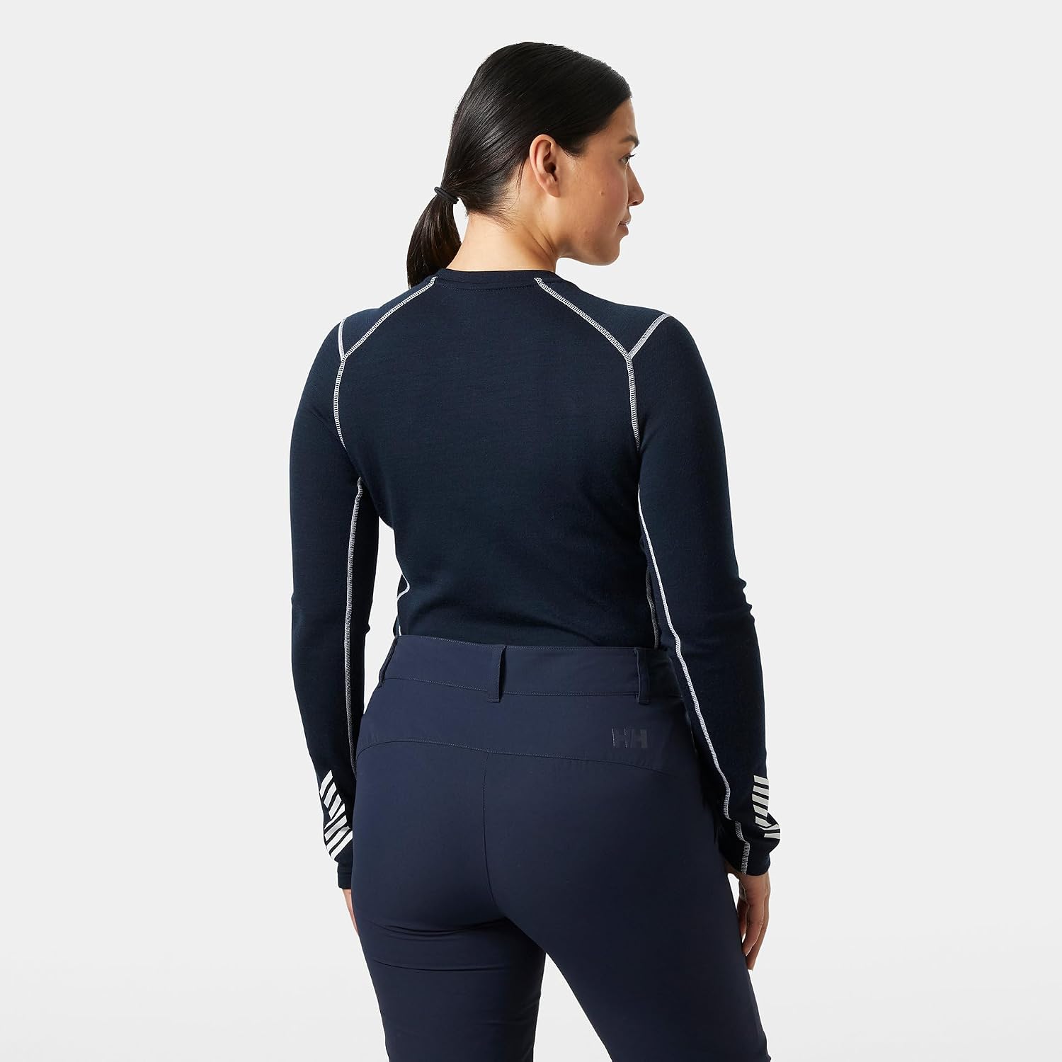 Helly Hansen W LIFA Merino Midweight Graphic Crew Base Layer Crew Top Thermal Shirt