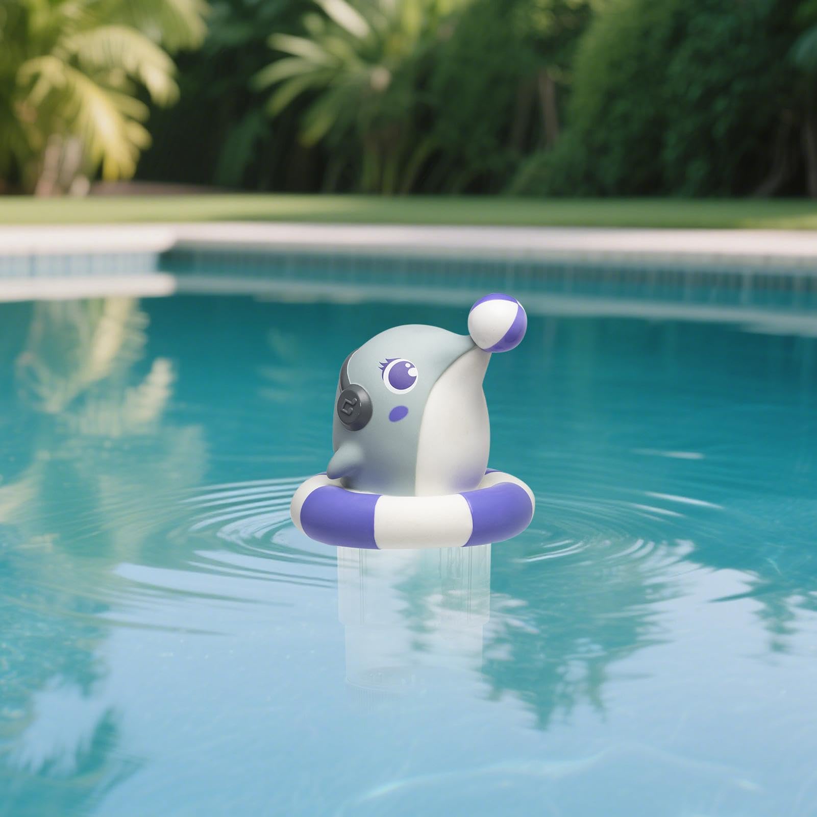 Dispenser di Cloro a Forma di Delfino Forma Carina a Delfino Stile Cartoon | Dispenser per Pastiglie di Cloro per Casa Feste all'Aperto Idromassaggio SPA