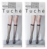 ストッキング 膝下 〈2足組〉Tuche/トゥシェ 網目小さめ